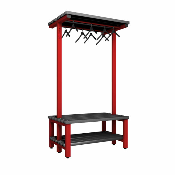 Pure Carbon Zero Double Sided 1000mm Overhead Hanging Bench With Shoe Shelf