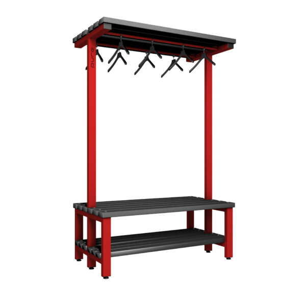 Pure Carbon Zero Double Sided 1200mm Overhead Hanging Bench With Shoe Shelf