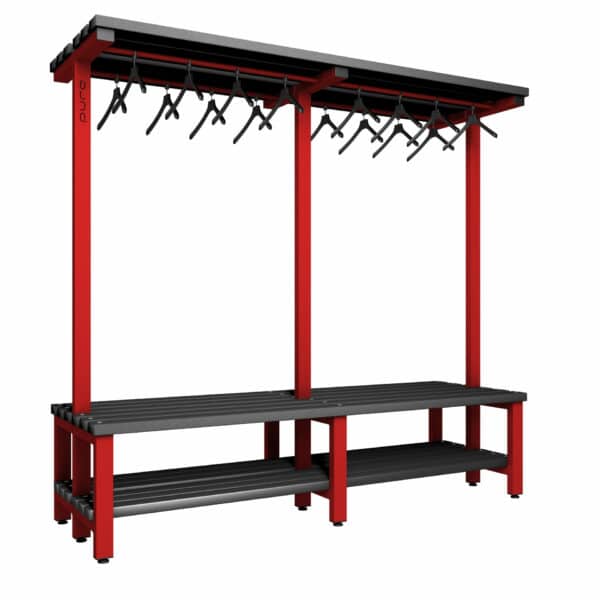 Pure Carbon Zero Double Sided 2000mm Overhead Hanging Bench With Shoe Shelf