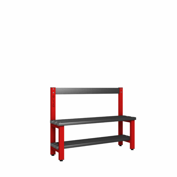 Pure Carbon Zero Single Sided 1200mm Low Height Back Rest Bench With Shoe Shelf