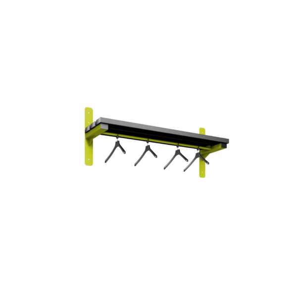 Pure Carbon Zero 1200mm Wall Mounted Shelf & Hanging Rail