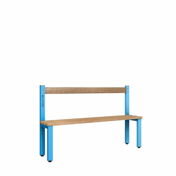 Pure 1500 Square Low Bench Wood Cornflower Blue