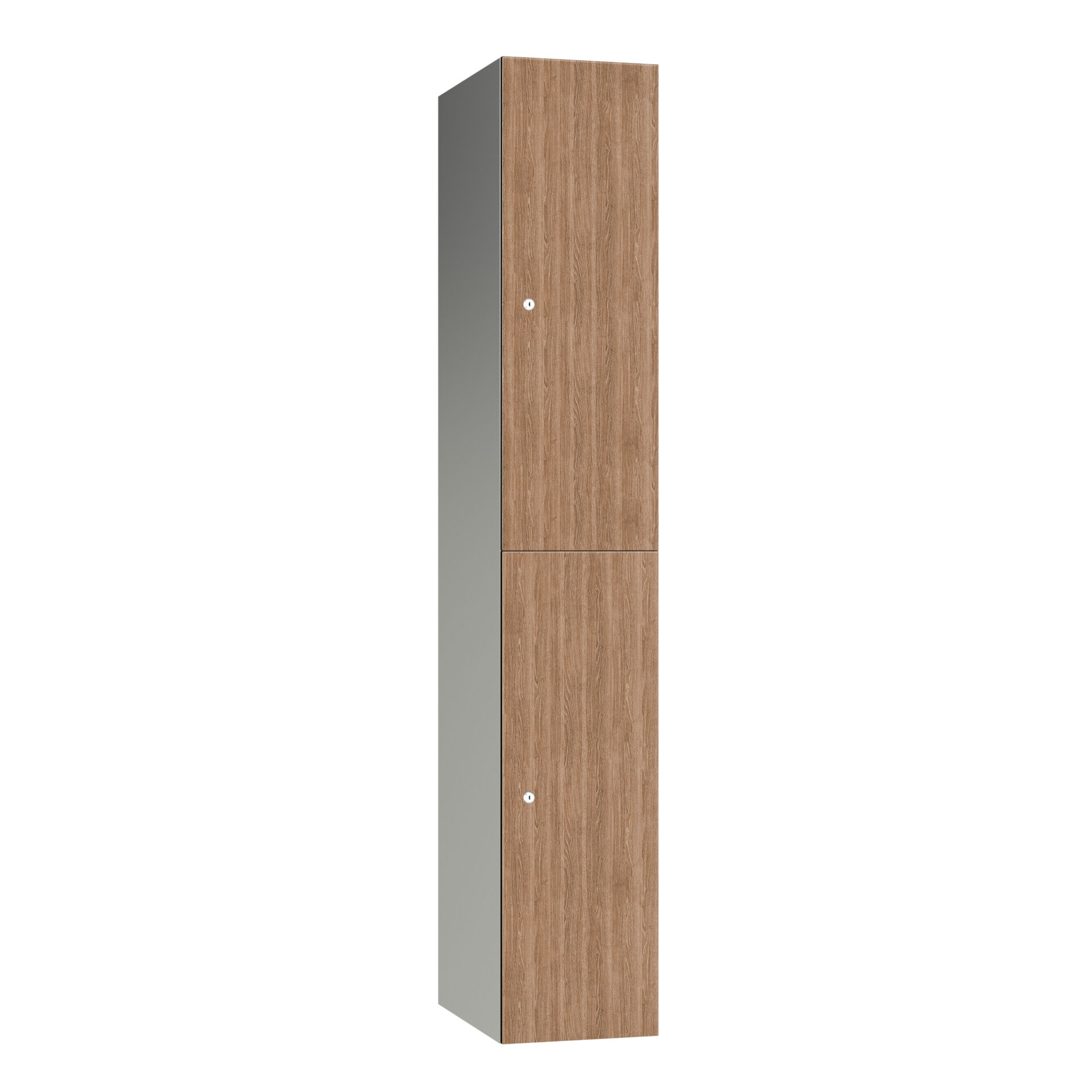 Pure Leisure Carbon Zero Aluminium 2 Door 2 Compartment SGL Locker - Refresh Oak