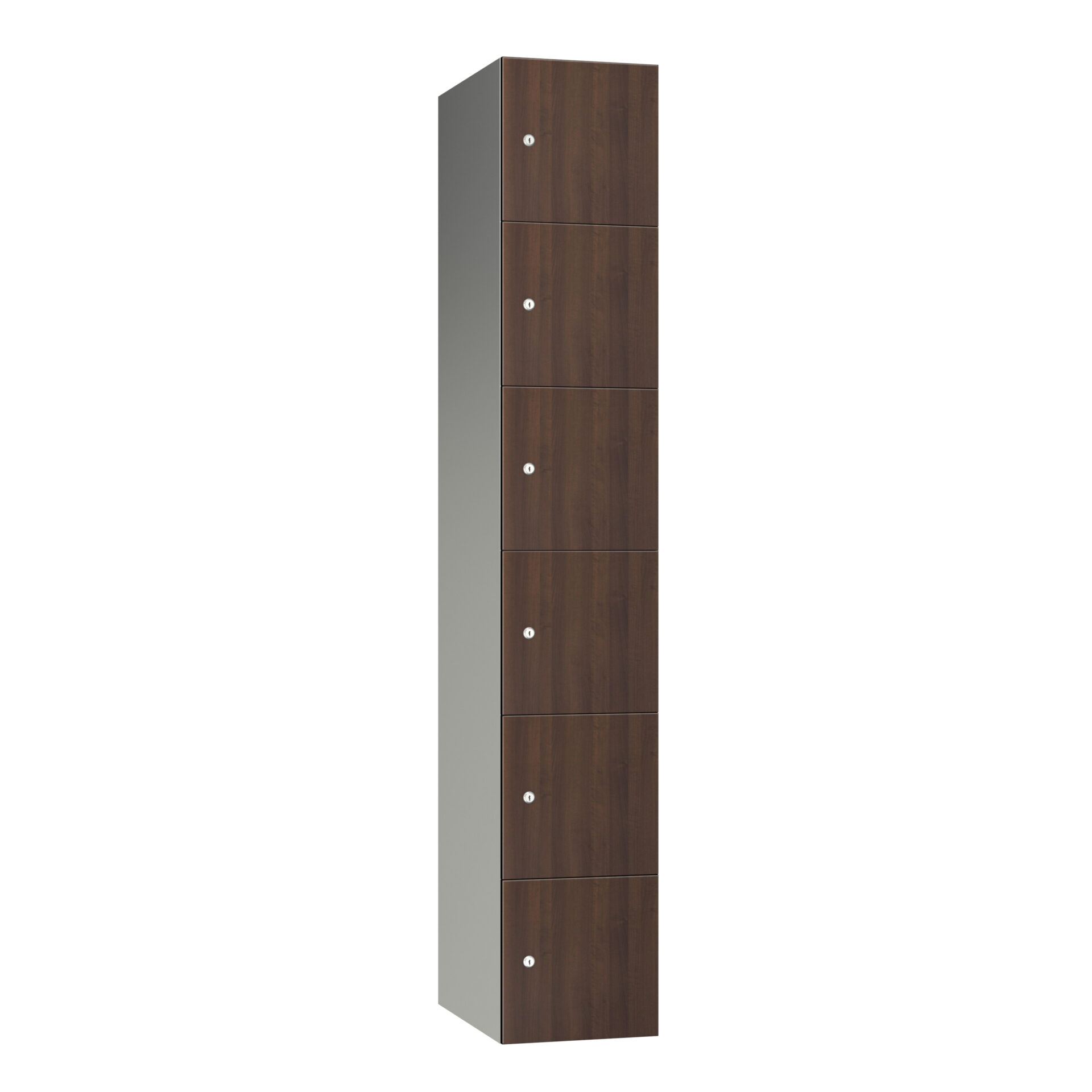 Pure Leisure Carbon Zero Aluminium 6 Door 6 Compartment SGL Locker - Brooks Walnut